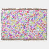 Abstracte bloementepatronen met een kleur deken (Voorkant)