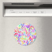 Abstracte bloementepatronen met een kleur magneet (Insitu (Vaatwasser))