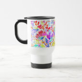 Abstracte bloementepatronen met een kleur reisbeker (Links)