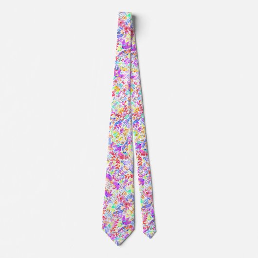 Abstracte bloementepatronen met een kleur stropdas (Voorkant)