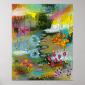 Abstracte bloementuin 2 bloemschilderij botanische poster (Voorkant)