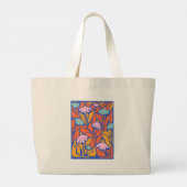 'Abstracte Bloementuin' Moderne Kunst Grote Tote Bag (Achterkant)