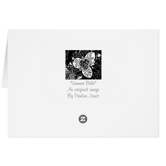 abstracte bloemenwedstrijd zwart-wit (Achterkant Horizontaal)