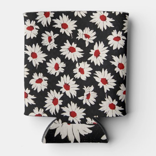 Abstracte bloemetjes, een kunstzinnig waterverf pa blikjeskoeler (Voorkant)