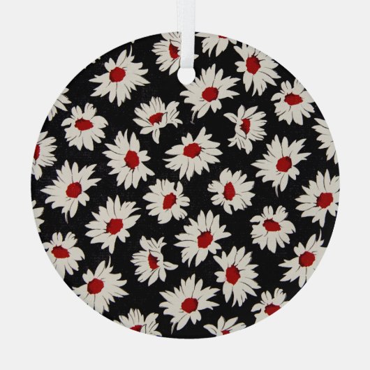 Abstracte bloemetjes, een kunstzinnig waterverf pa glas ornament (Achterkant)