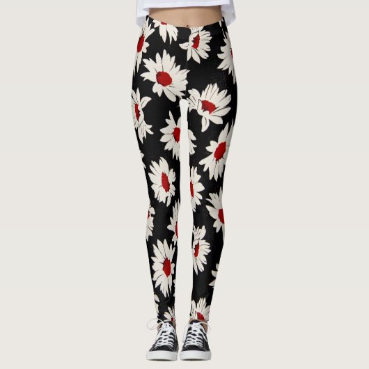 Abstracte bloemetjes, een kunstzinnig waterverf pa leggings (Voorkant)