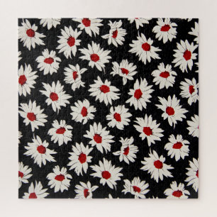 Abstracte bloemetjes, een kunstzinnig waterverf pa legpuzzel