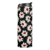 Abstracte bloemetjes, een kunstzinnig waterverf pa thermosbeker (Gedraaid links)