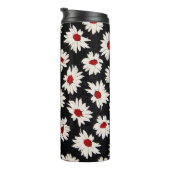 Abstracte bloemetjes, een kunstzinnig waterverf pa thermosbeker (Geroteerd rechts)