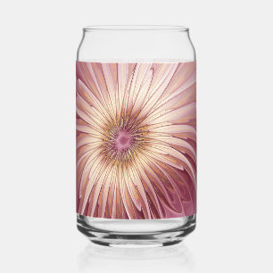 Abstracte bloemfractaalkunst en tinten van burgund blikvorm glas