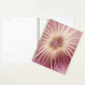 Abstracte bloemfractale kunst en tinten van burgun planner (Display)