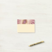 Abstracte bloemfractale kunst en tinten van burgun post-it® notes (Op bureau)