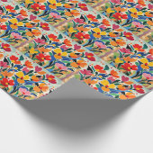 Abstracte bloemige achtergrond, levendig, cadeaupapier (Hoek)