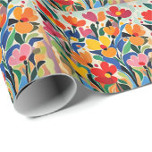 Abstracte bloemige achtergrond, levendig, cadeaupapier (Rol Hoek)