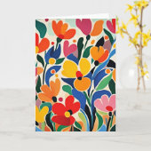 Abstracte bloemige achtergrond, levendig, kaart (Gele Bloem)