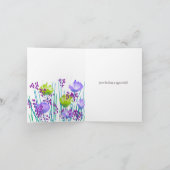 Abstracte Bloemige Botanische Bedankkaart (Binnen)