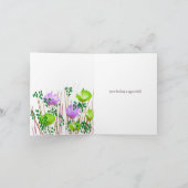 Abstracte Bloemige Botanische Bedankkaart (Binnen)
