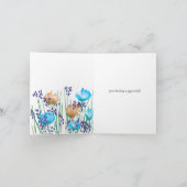 Abstracte Bloemige Botanische Bedankkaart (Binnen)