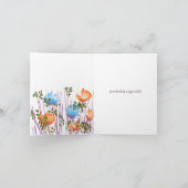 Abstracte Bloemige Botanische Bedankkaart (Binnen)