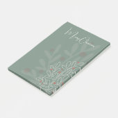 Abstracte bloemige kerstvakantiedesign post-it® notes (Schuin)