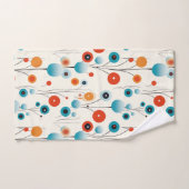 Abstracte bloemige moderne botanische retrobloem bad handdoek (Handdoek)