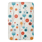 Abstracte bloemige moderne botanische retrobloem badmat (Voorkant Verticaal)