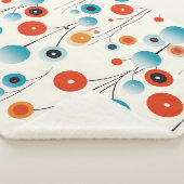 Abstracte bloemige moderne botanische retrobloem sherpa deken (3/4)