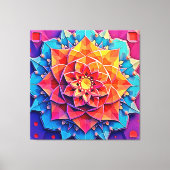 Abstracte Bloemige Prisma Energie Print Kunst (Voorkant)