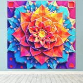 Abstracte Bloemige Prisma Energie Print Kunst (Insitu (Houten vloer))