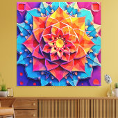 Abstracte Bloemige Prisma Energie Print Kunst (Insitu (Woonkamer))