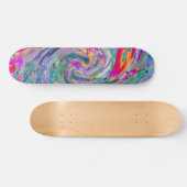 Abstracte Bloemige Psychedelische Regenboog Kleure Persoonlijk Skateboard (Horizontaal)