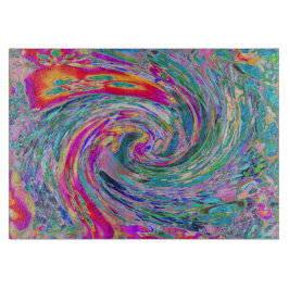 Abstracte Bloemige Psychedelische Regenboog Kleure Snijplank
