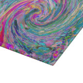 Abstracte Bloemige Psychedelische Regenboog Kleure Snijplank (Hoek)