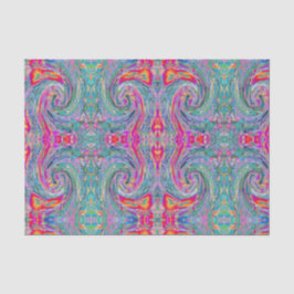 Abstracte Bloemige Psychedelische Regenboog Kleure Tissuepapier