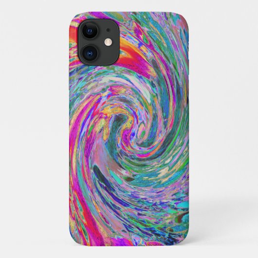 Abstracte Bloemige Psychedelische Regenboog Kleurg Case-Mate iPhone Case (Achterkant)