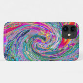 Abstracte Bloemige Psychedelische Regenboog Kleurg Case-Mate iPhone Case (Achterkant (horizontaal))