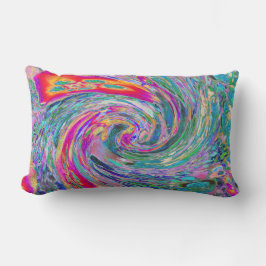 Abstracte Bloemige Psychedelische Regenboog Kleurg Kussen