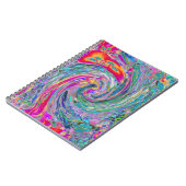 Abstracte Bloemige Psychedelische Regenboog Kleurg Notitieboek (Linkerzijde)