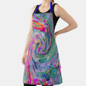 Abstracte Bloemige Psychedelische Regenboog Kleurg Schort (Insitu)