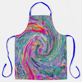 Abstracte Bloemige Psychedelische Regenboog Kleurg Schort