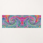 Abstracte Bloemige Psychedelische Regenboog Kleurg Yogamat (Voorkant (horizontaal))