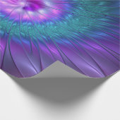 Abstracte bloemige schoonheid Kleurrijke fractale  Cadeaupapier (Hoek)