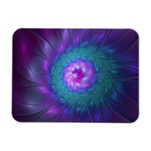 Abstracte bloemige schoonheid kleurrijke fractale magneet (Horizontaal)