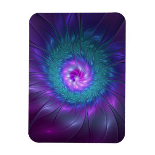 Abstracte bloemige schoonheid kleurrijke fractale magneet
