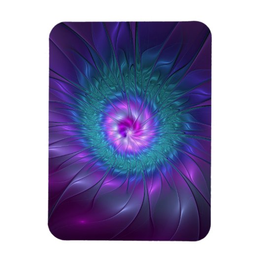 Abstracte bloemige schoonheid kleurrijke fractale magneet (Verticaal)