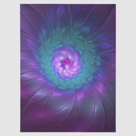 Abstracte bloemige schoonheid kleurrijke fractale tissuepapier (Voorkant)