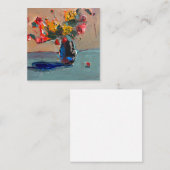 Abstracte bloemkaart notitiekaartje (Voorkant / Achterkant)