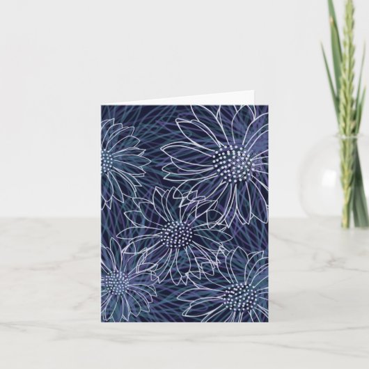 Abstracte bloemkaart zonder tekst bedankkaart (Voorkant)