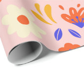 Abstracte bloemkracht cadeaupapier (Rol Hoek)