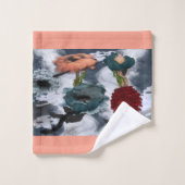 Abstracte Bloemkunst Bad Handdoek (Wasdoekje)